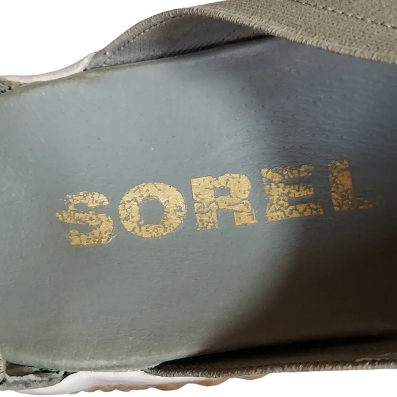 Sorel Out N About Plus Sage Green Strappy  Sandal Back Zip - Picture 15 of 16